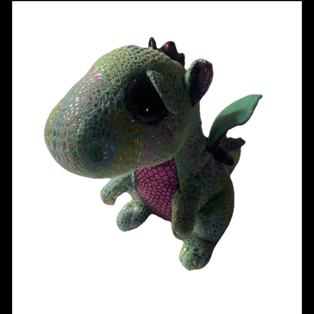 Ty Green dragon plush cute Beanie Boo Cinder